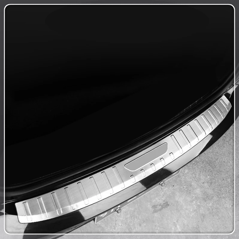 

For Volvo S90 2017-2019 Car Inner&Outer Rear Bumper Protector Guard Plate Cover Trim 2pcs Stainless Steel Auto Accessories