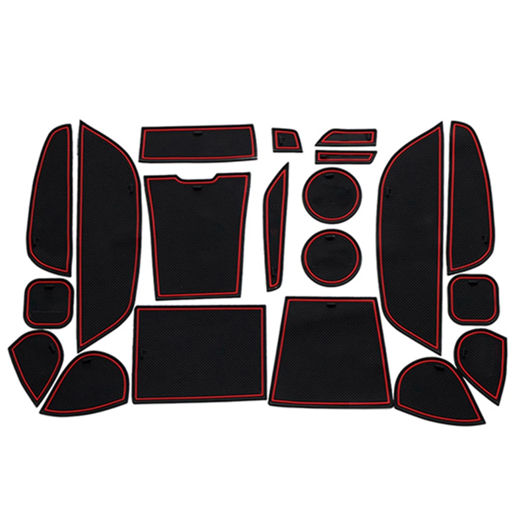 

Car Door Groove Mat For BMW X6 F16 2015-2019 Gate Slot Mat Rubber Anti-Slip Mat Red White