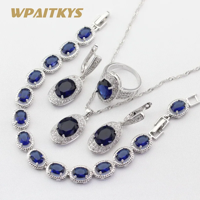 Женский ювелирный комплект из колье серёг кольца и браслета 4 шт.|colorful jewelry sets|set