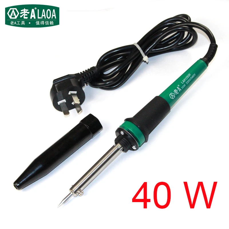 40W Electric iron LAOA 30 Вт/40 Вт/60 Вт Электрический паяльник высокое качество паяльные инструменты нагревательный сердечник длительный срок службы - Цвет: 40W Electric iron