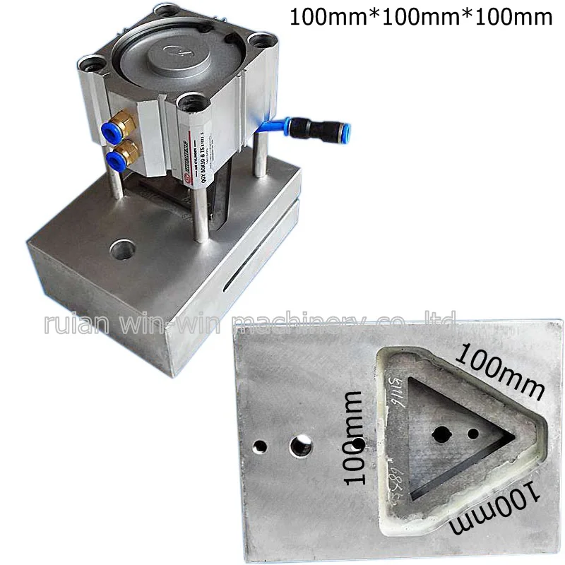 

100mmx100mmx100mm hydraulic rectangle single hole puncher Pneumatic Punching Machine Plastic Packaging Bags Hole Puncher Machine