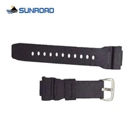 original 20mm black rubber watch strap waterproof watch band for wristwatch sunroad fr820 fr821 fr822 fr711 fr713 fr715 fr9211b