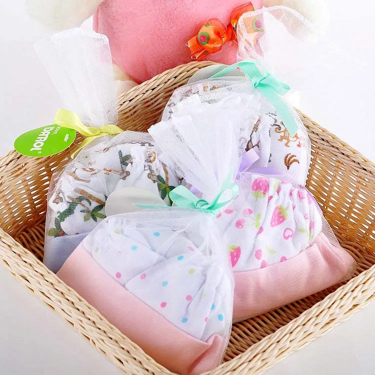 Шапка + перчатки носки для новорожденных 100% хлопок | Детская одежда и обувь