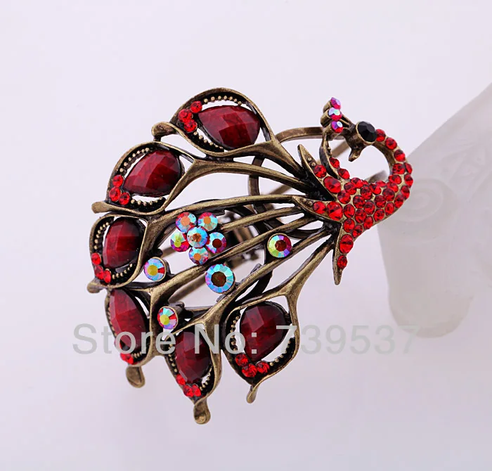 2017 Новый дизайн Кристальный поп народный стиль браслет в виде павлина для женщин