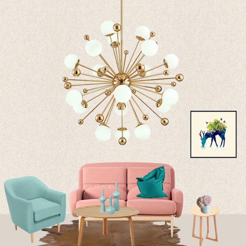 

Nordic chandelier modern ball dandelion chandelier living room restaurant clothing store decorative lights