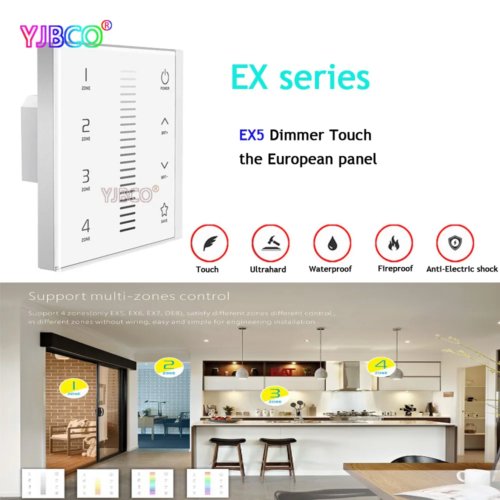 RF DMX512 выходной сигнал 2 4G EX5 настенное крепление сенсорный Панель контроллер