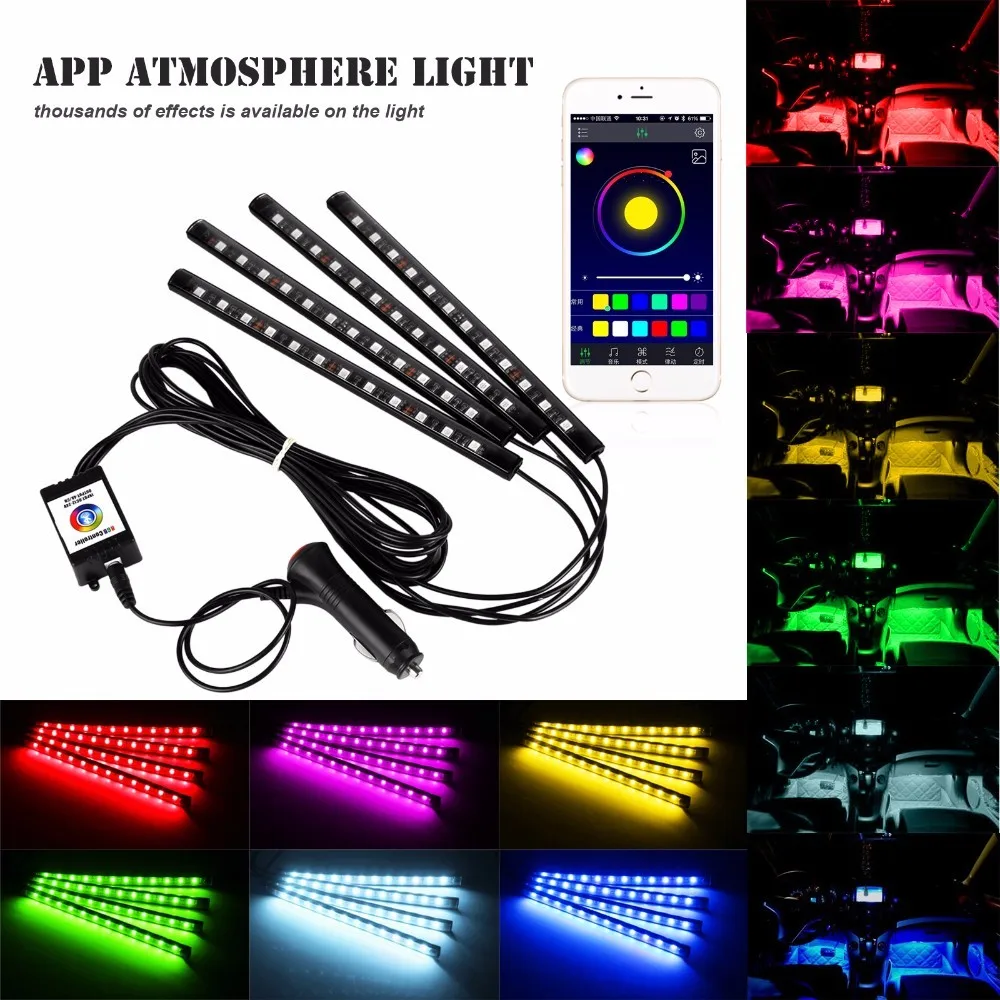 Интерьер автомобиля атмосфера светильник RGB светодиодный для Toyota Hilux Yaris Vios Веста