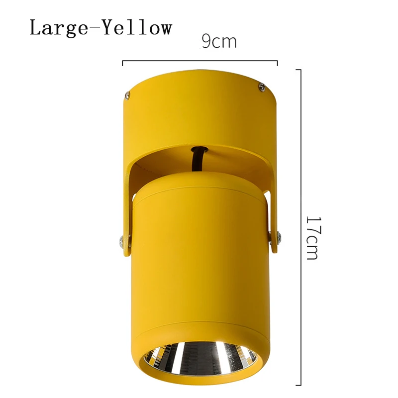 Large-Yellow Gimba светодиодный круглый потолочный светодиод декоративные прожекторы светильник для Коммерческая витрина кухня фото ювелирные изделия мини 110 В 220 В - Испускаемый цвет: Large-Yellow