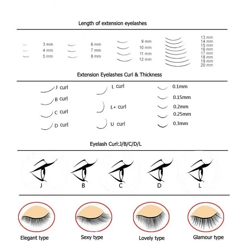Искусственные ресницы B & C толщина 0 15/0 20/0 25 мм длина 6 15 мм|false eyelashes|individual false