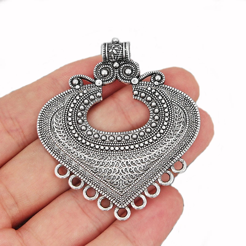 4 шт. винтажные подвески в форме сердца с полым сердечком соединители для