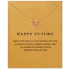 Сверкающее ожерелье с подвеской в виде бумажного журавля счастливого будущего, ожерелье с цепочкой до ключиц для женщин, ювелирные изделия FOMALHAUT XX-170