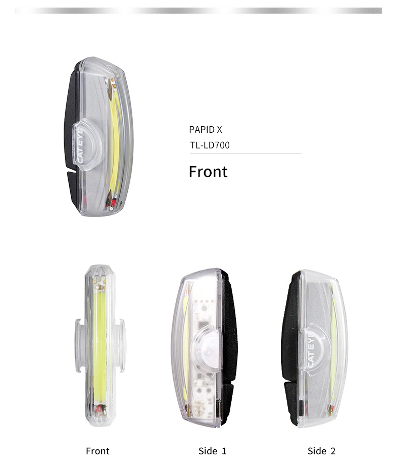 CATEYE TL-LD700 велосипедный задний светильник usb-перезаряжаемый COB светодиодный велосипедный светильник s задний светильник s горный велосипедный предупреждающий световой сигнал Велосипедное снаряжение