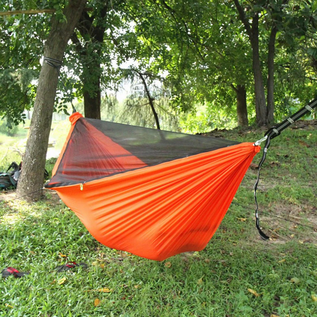 1 Person Outdoor Camping Hammock Tent Hanging Bed with Mosquito Net 210T Nylon Travel Hunting Sleeping Swing | Спорт и развлечения