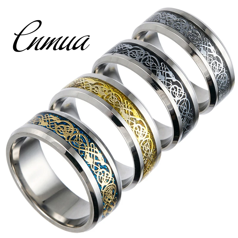 Кольцо с драконом мужское кольцо большого размера из титановой стали 5 6 7 8 9 10 11 12 13