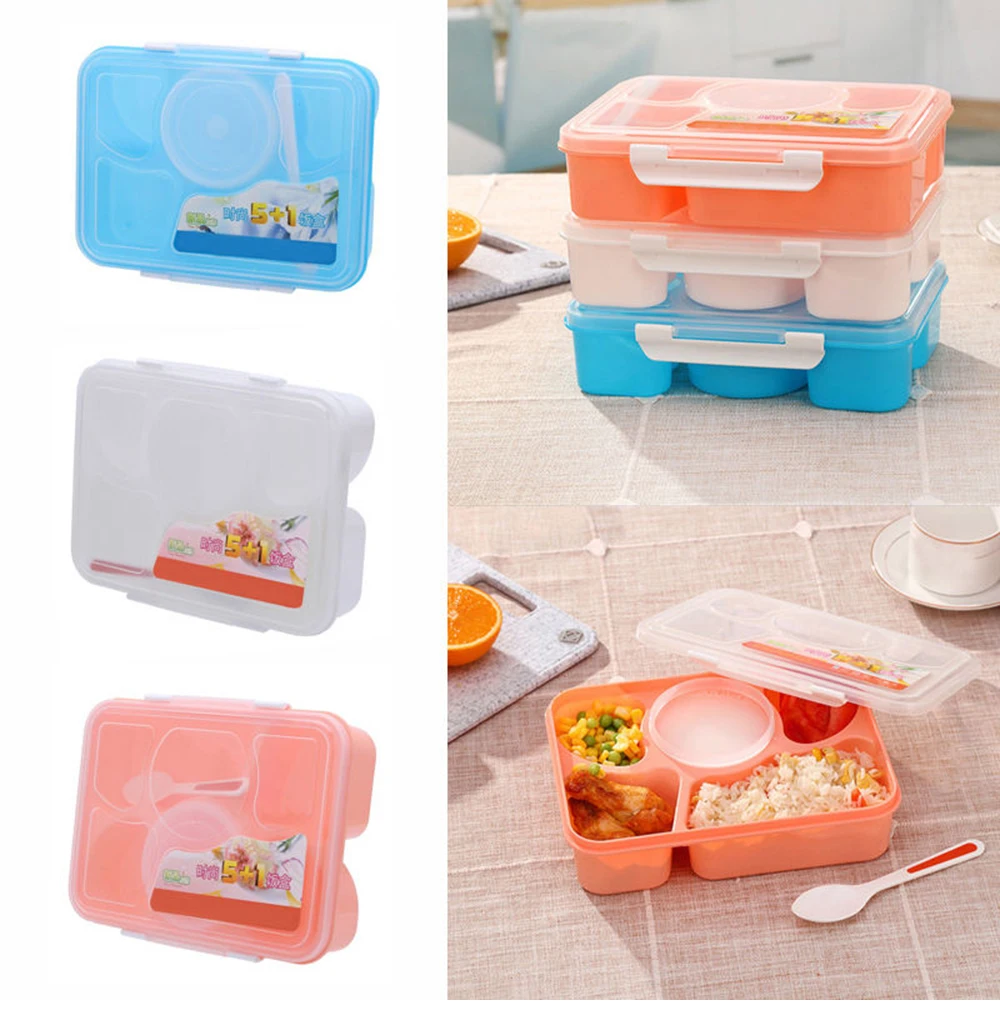 Doatry 1170 мл печь Bento Коробки для обедов с ложкой большой Ёмкость Bento Еда контейнер для хранения обеда Наборы посуды комплект