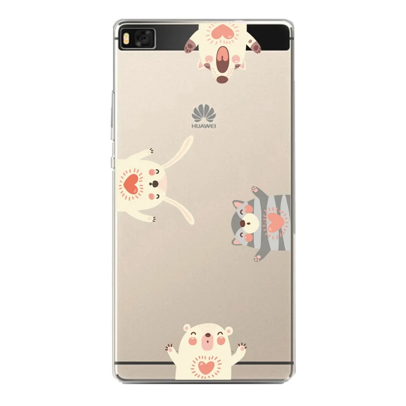 Lotus Soft Clear TPU Phone Case For huawei P10plus P8 P9lite honor 3c 4c 6a 7 8 9 5c Deer Printed Fundas Bag Cover Free Shipping | Мобильные