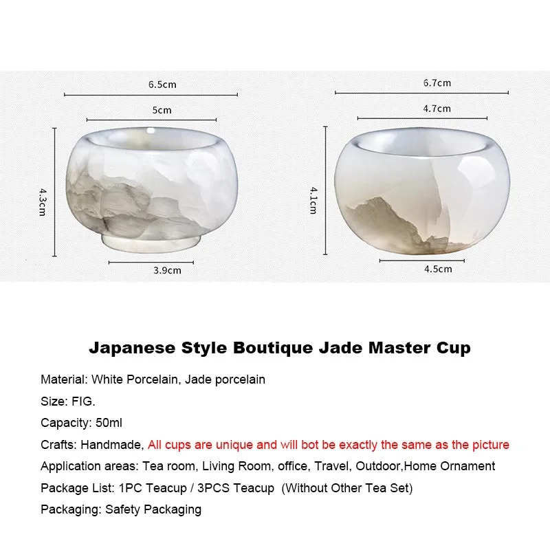 Чайная чашка из натурального нефрита 50 мл|tea bowl|jade tea cupkung fu cup |