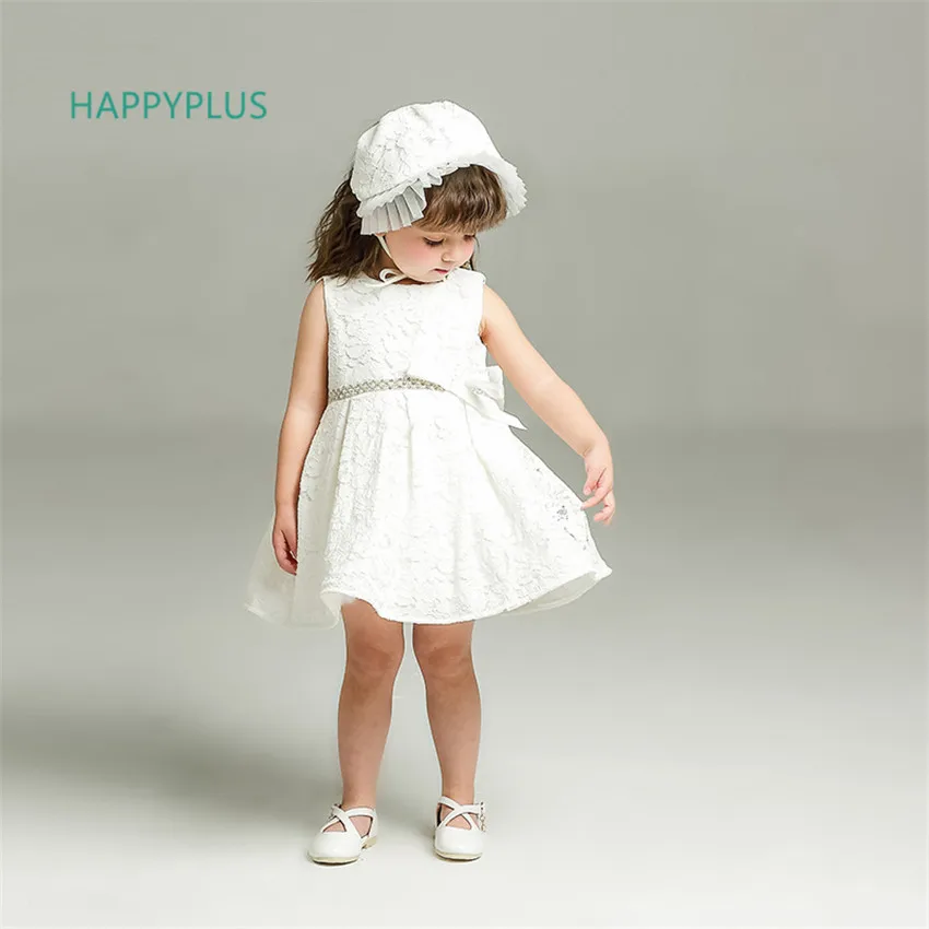 HAPPYPLUS Lace Elegant Baby Dresses Girl Newborn First Birthday Dress for Girls 2 Year Outfits Baptism Babies Princess |