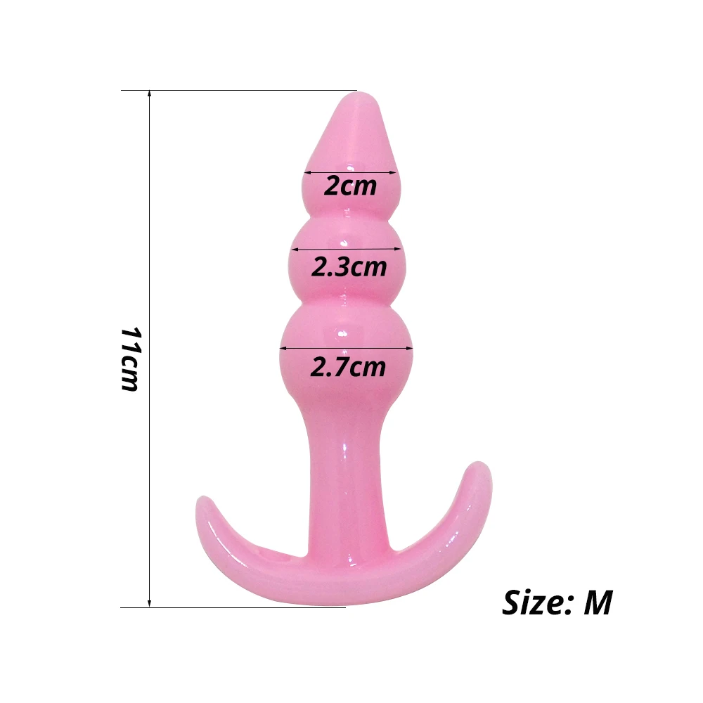 ACSXDF Soft Silicone Anal Dildo Butt Plug Prostate Massager Adult Gay Products Beads Erotic Sex Toys for Men Women | Красота и