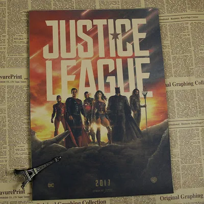 Винтажный бумажный Ретро аниме постер-Wonder Woman DC-poster cudi poster/Винтажный домашний Настенный декор - Цвет: Темный хаки