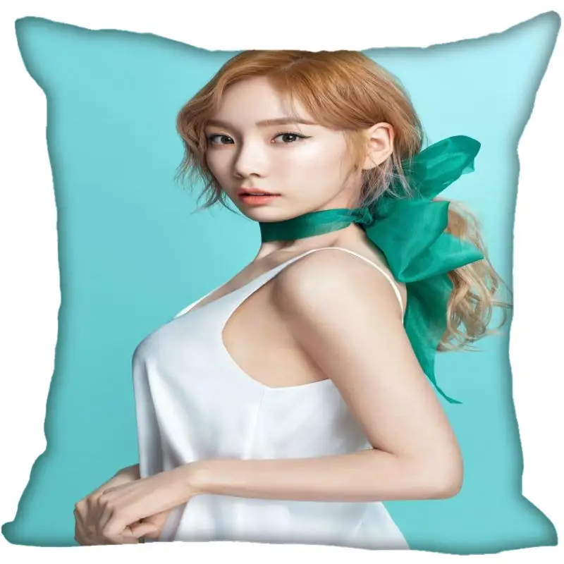 Пользовательский Taeyeon наволочки печатной площади Шелковый наволочка домашняя декоративная молния атласные наволочки(одна сторона - Цвет: 20
