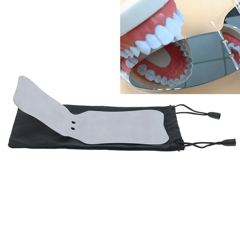 1Pcs Double-faced Glass Mirror With Storage Bag Dentist Tool Material Dental Orthodontic Intraoral Photographic Reflector | Красота и