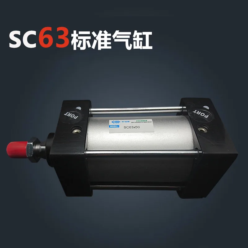 

SC63*600-S Free shipping Standard air cylinders valve 63mm bore 600mm stroke single rod double acting pneumatic cylinder