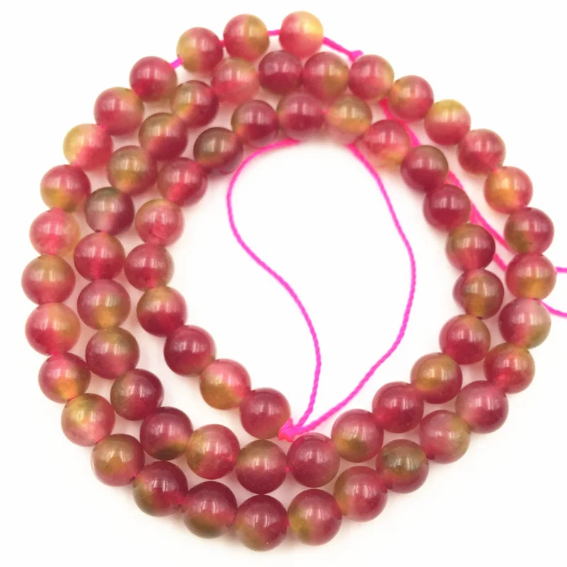 Разноцветные Круглые бусины из натурального камня для изготовления ювелирных