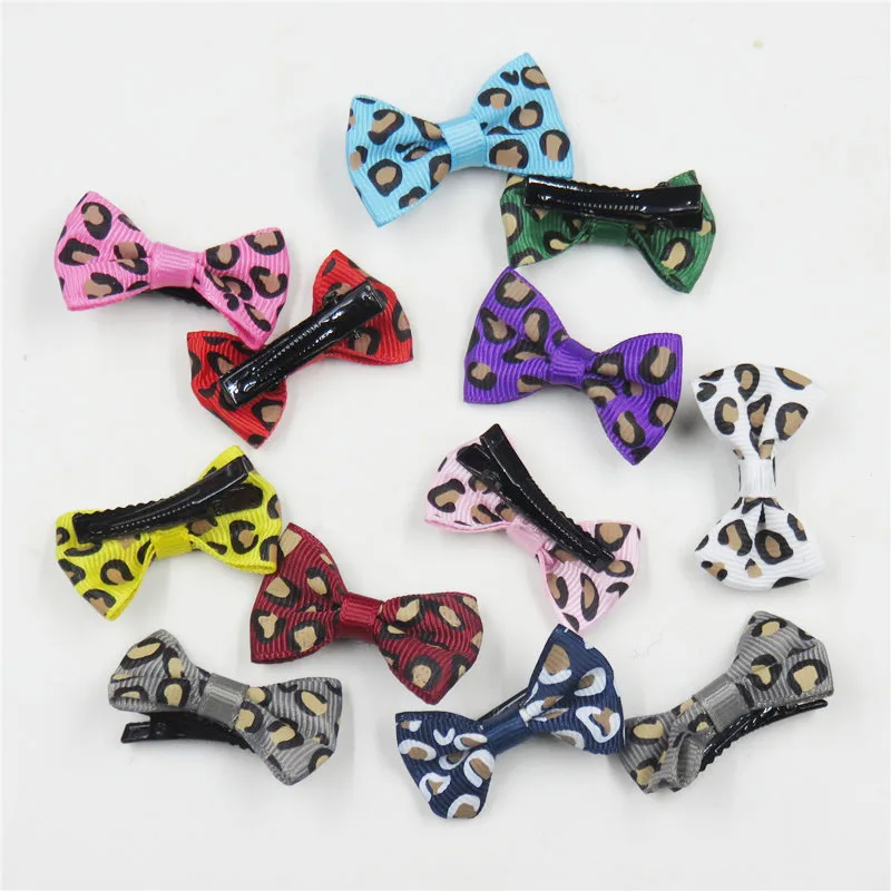 Заколка для волос с леопардовым принтом 2 шт./лот маленькая бабочка девочек