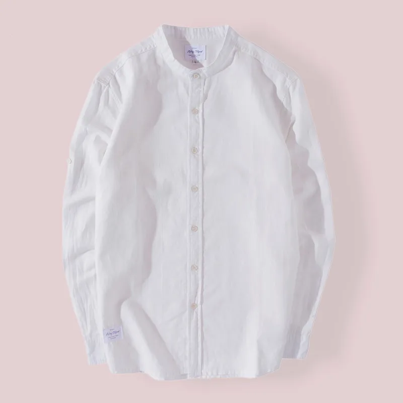 

Suehaiwe's brand long sleeve linen shirt men breathable and comfortable cotton men shirts casual solid shirts male chemise 4XL