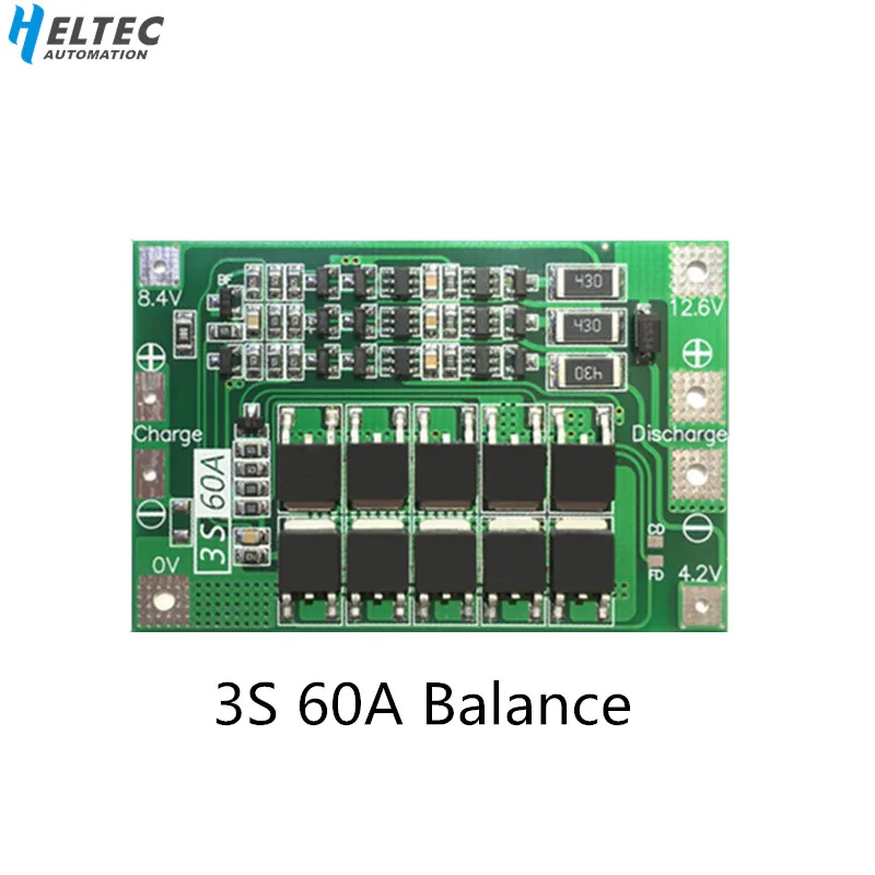 3S 60A BMS плата/li ion 12 6 V 18650 PCM плата защиты батареи для литий ионной с
