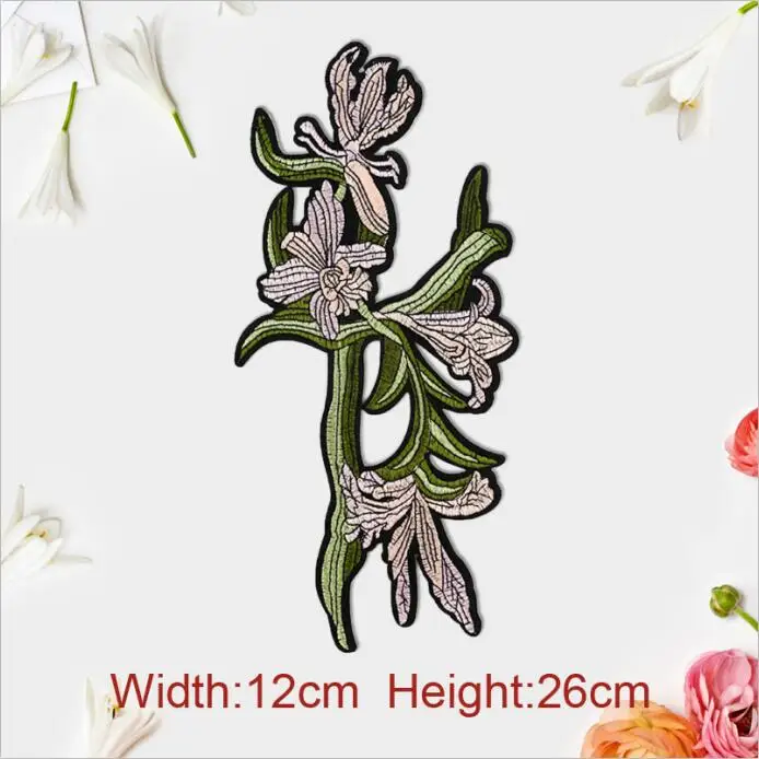 1pcs/lot Lion Dance And Flower Embroidered Iron On Patches For T-shirt Clothes Garment Applique DIY Accessory | Дом и сад