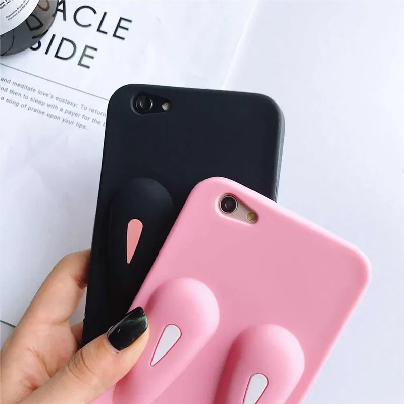 3D мультяшками ЧЕХОЛ ДЛЯ Vivo Y53 Y55 Y66 Y67 Y75 Y79 Y83 Y85 Y97 милый кролик мягкая силиконовая