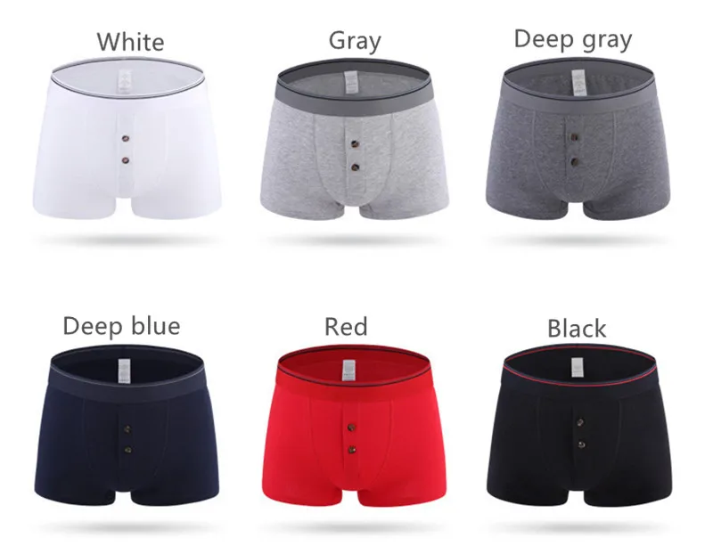 

High quality Cotton boxers hombre shorts men underwear men boxers man pants waist white male U convex classic comfort