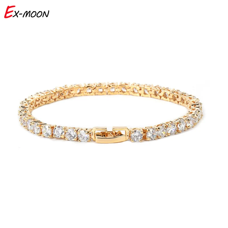 7 дюймов 8 мужской хип хоп браслет Iced Zircon теннисная цепочка Браслет Ювелирный