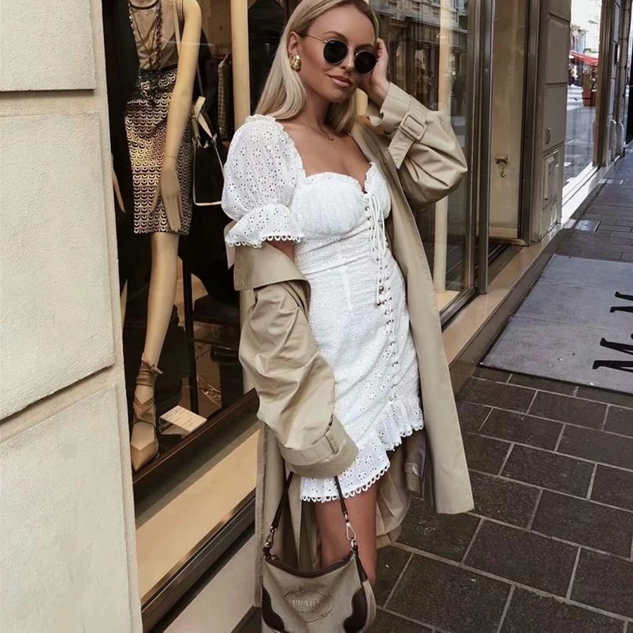 Женское кружевное платье с цветочной вышивкой в винтажном стиле|Женские платья| |