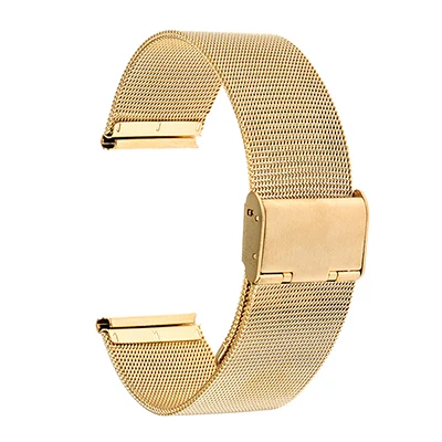 Gold Миланский ремешок+ инструмент для Tissot T035 КНР 200 ремешок для наручных часов из сетчатого материала Нержавеющая сталь ремешок на запястье браслет 16 мм 18 мм/20 мм/22 мм/24 мм - Цвет ремешка: Gold