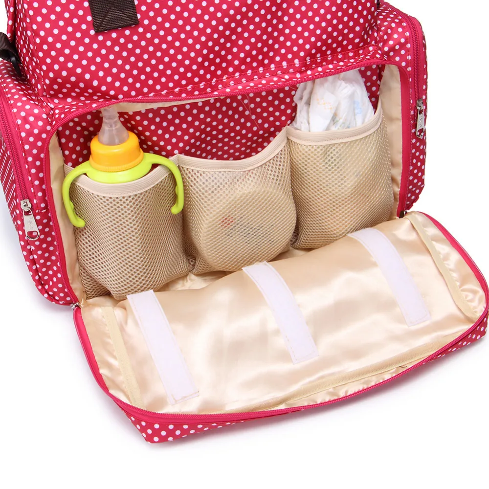 

New Arrival 2017 Stylish All in One Multifunction Backpack Diaper Bag Waterproof Baby Nappy Bag With Adjustable Shoulder Strap