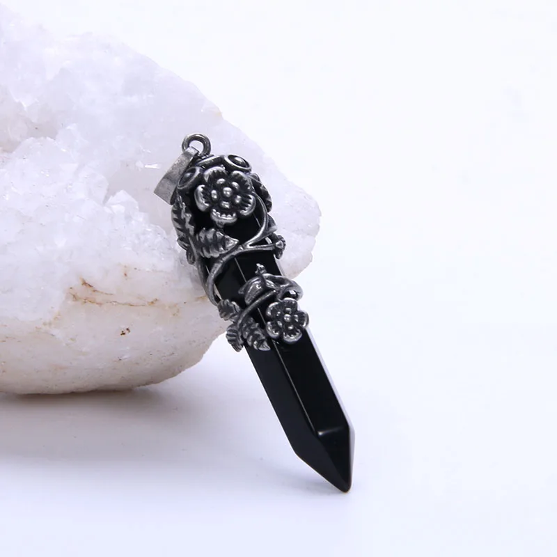 2017 Рейки Чакра Розовый Камень Кристалл ожерелья и подвески цветок жизни