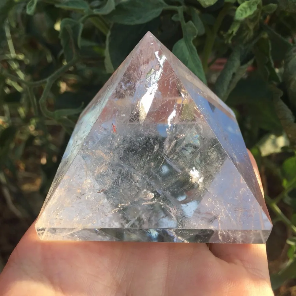 6 см натуральный прозрачный бриллиантовый драгоценный камень пирамида