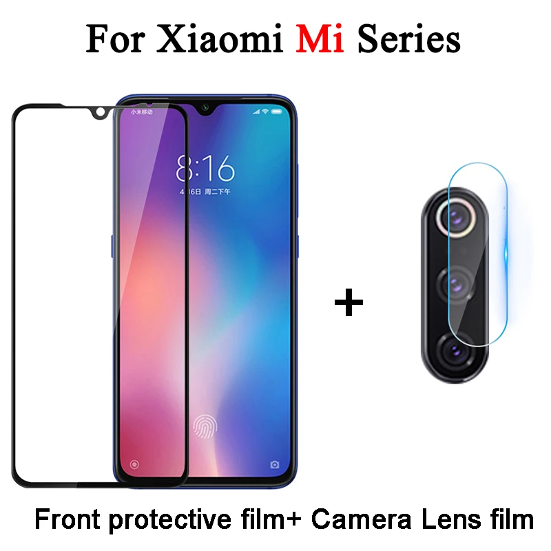2 в 1 протектор экрана Защитное стекло для Xiaomi mi 9 Объектив Закаленное 9SE T Pro