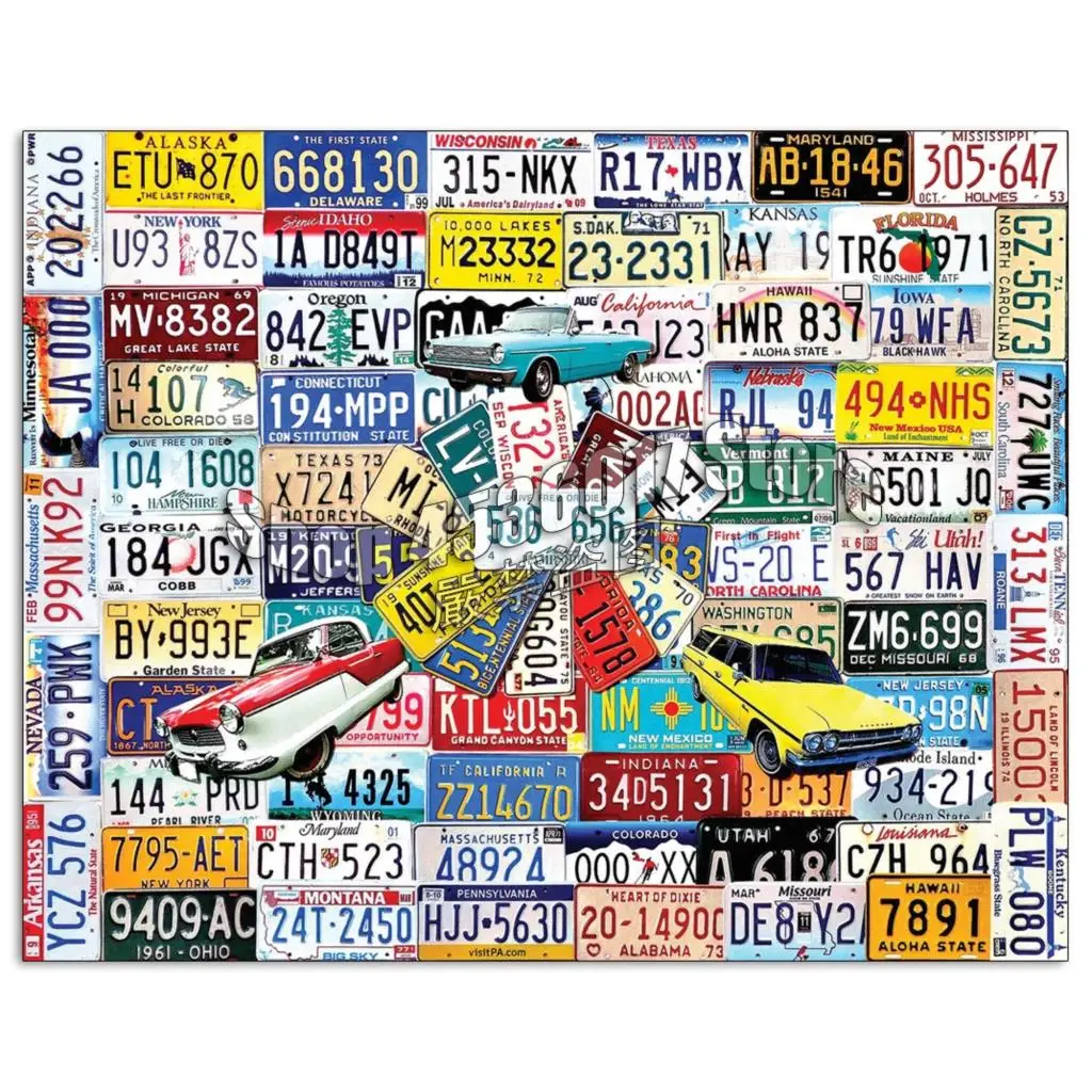 

New Full Square Diamond 5D DIY Diamond Painting License Plates Embroidery Cross Stitch Rhinestone Mosaic Painting Home Decor