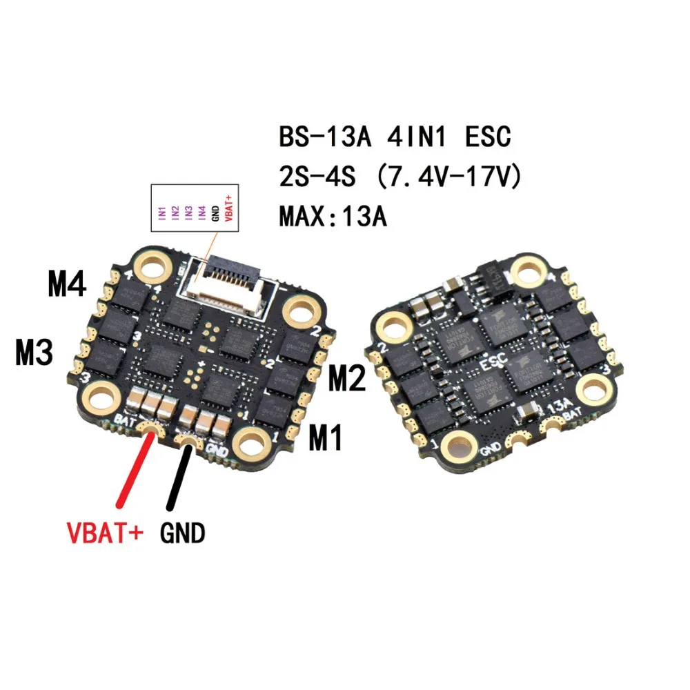 SIF4 F4 управление полетом 2-4S w/BEC BS-13A 4 в 1 ESC+ SIVTX-5840 VTX+ IPEX-2 5,8G Anetanna для FPV квадрокоптера дрона
