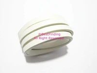 5x2mm white leather cord all white 5mm flat leather cord