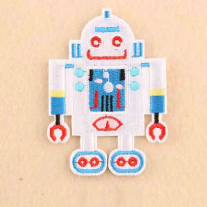3 Милые железные нашивки в виде робота для одежды Mr Robot вышитые железные наклейки на одежду нашивки для одежды - Цвет: 3