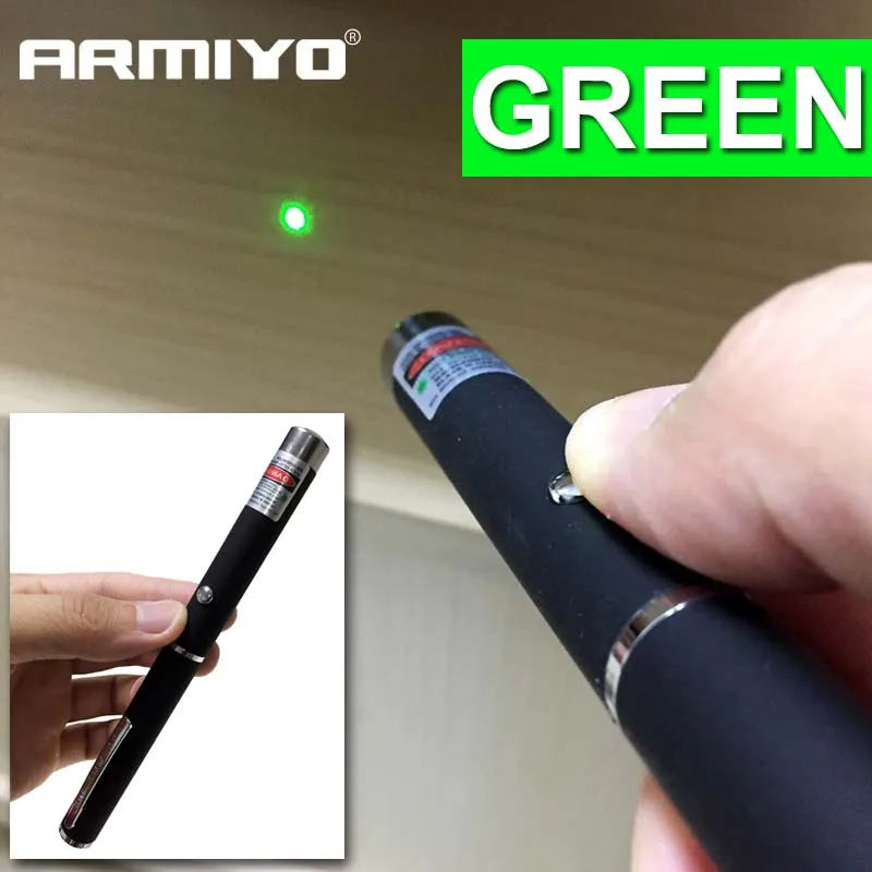 Armiyo 5mW 532nm тактическая Зеленая лазерная ручка мощная указка прицел калибра