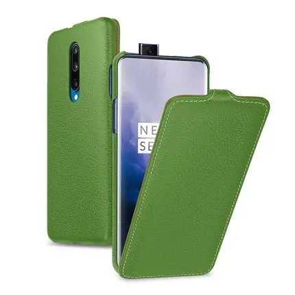 Зеленый Эксклюзивная распродажа, чехол из натуральной кожи для Oneplus7, бизнес флип-чехол для телефона Oneplus 7Pro, роскошный кожаный чехол для 1+ 7 - Цвет: Зеленый