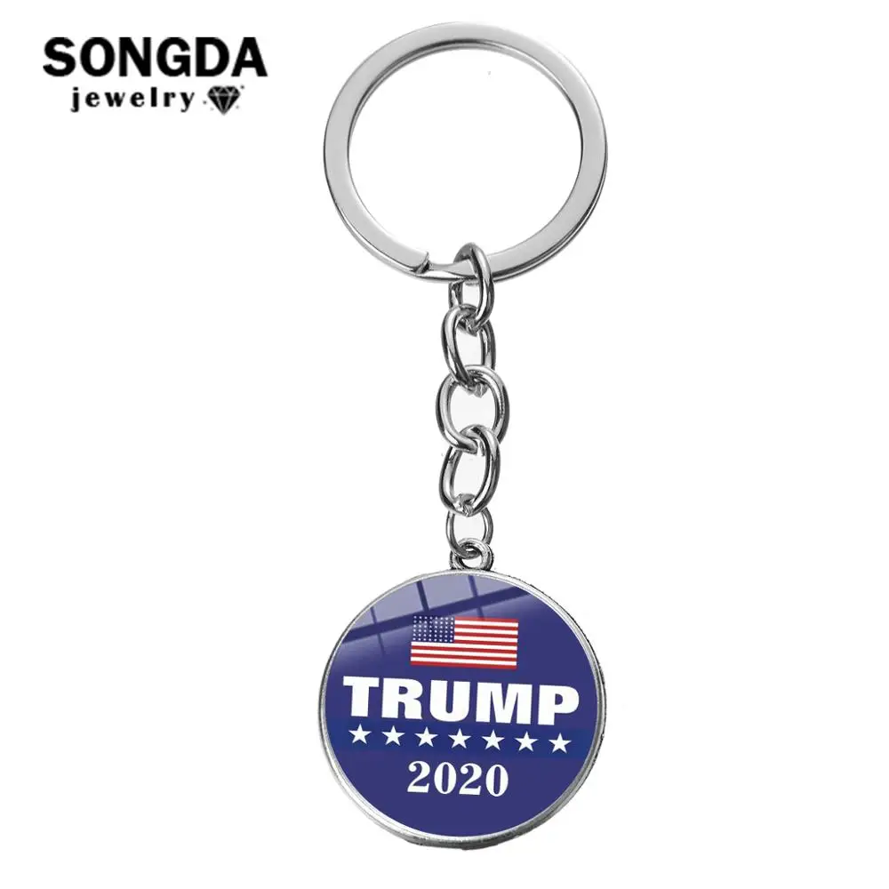 SONGDA Trump 2020 флаг креативные брелоки с принтом держать Америку большой Дональд для