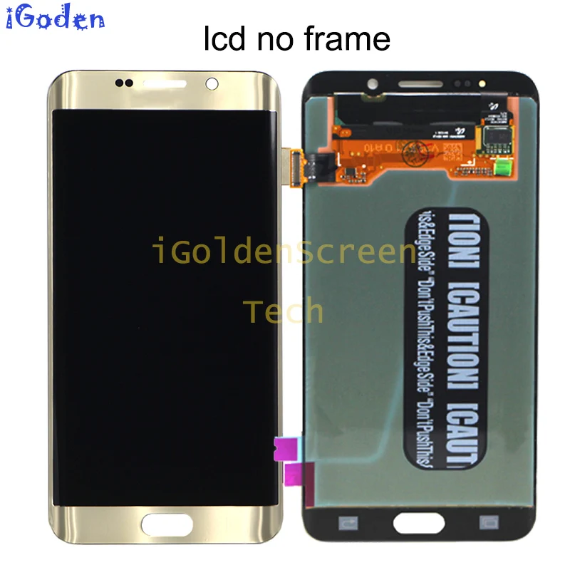 ЖК дисплей для Samsung Galaxy S6 Edge Plus G928 G928F сенсорный экран в сборе с рамкой 5 7 "SAMSUNG