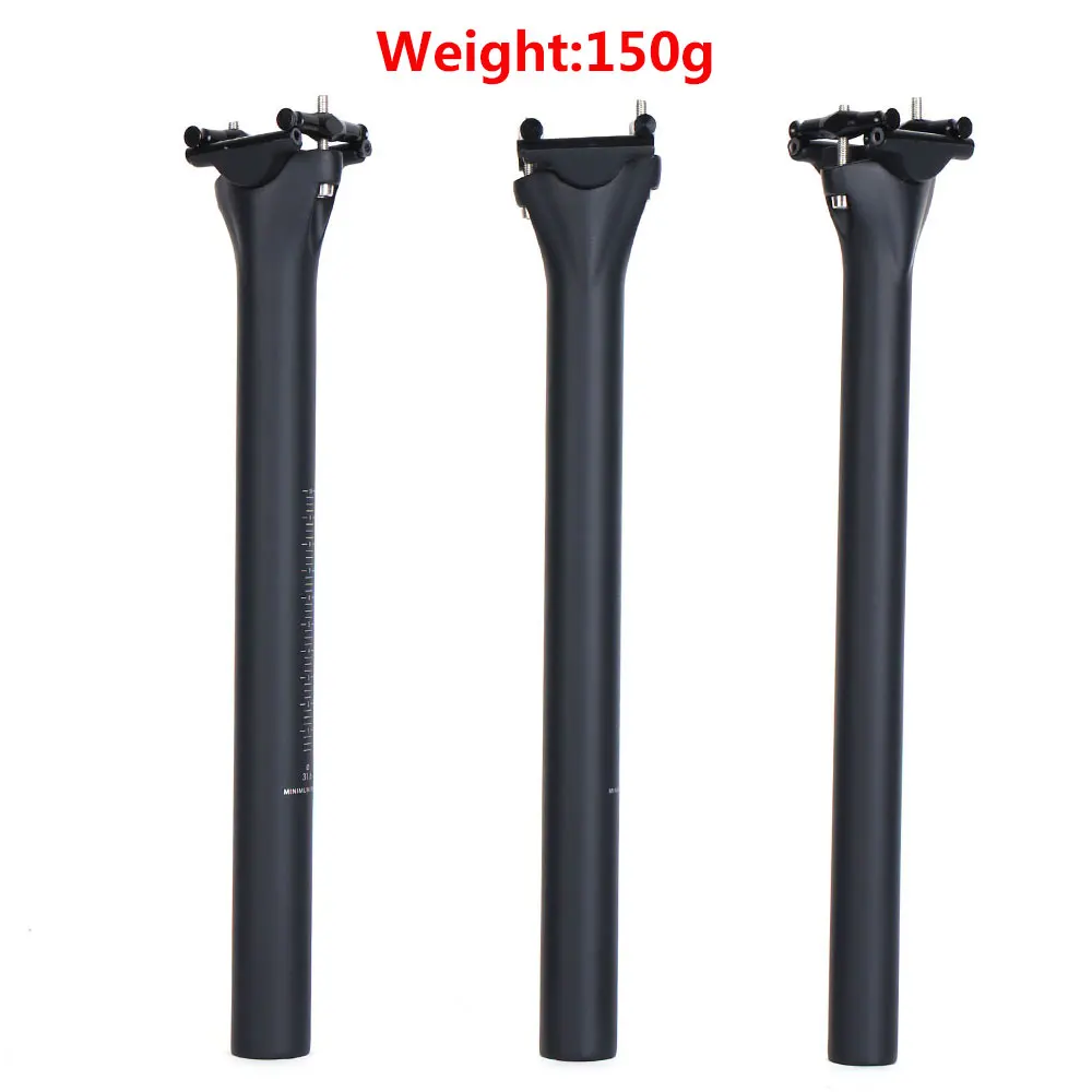 Bicycle Carbon Fiber Seat Post UD Matte 27.2/30.8/31.6mm Road/Mountain Bikes SeatPost 350/400mm Cycling Parts